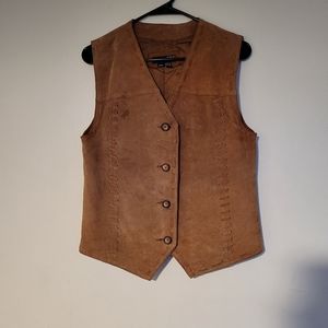 Vintage leather vest men's size M